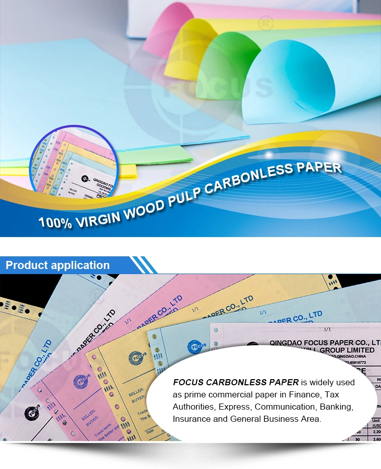 Carta autocopiante blu dell'ncr della carta autocopiante di marca del fuoco/nera di carta di rappresentazione